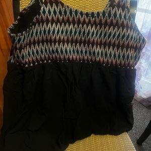 Torrid Black smocked cami size5